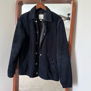 H&M Navy Corduroy Jacket w/ Quilted Lining